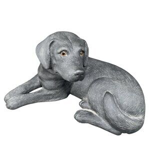 Vintage 1984 USA Sandicast Sandra Brue Black Labrador Large Dog Figurine Decor